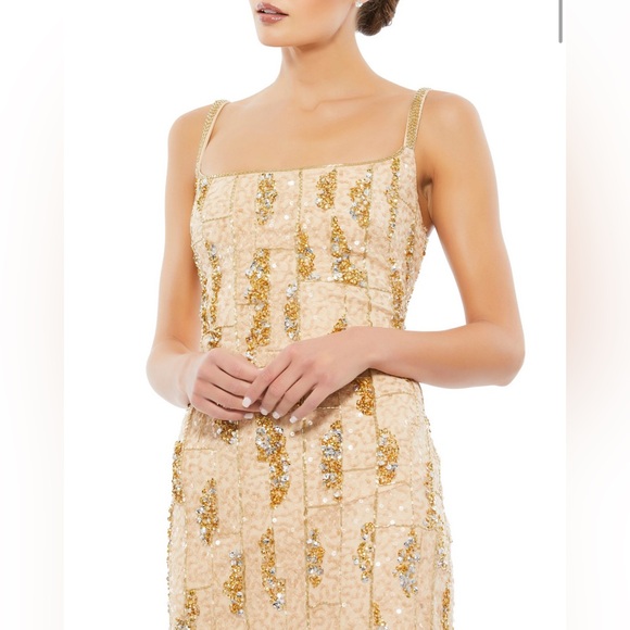 Beaded spaghetti strap midi dress - Picture 4 of 4